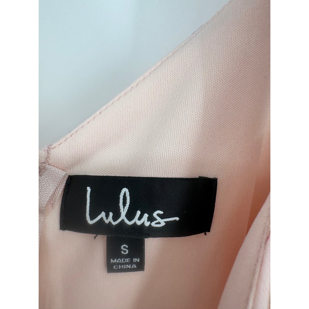 Lulus Maxi Dress Womens S Pink Floral Garden Me Pleated Chiffon Formal Gown - Picture 5 of 10